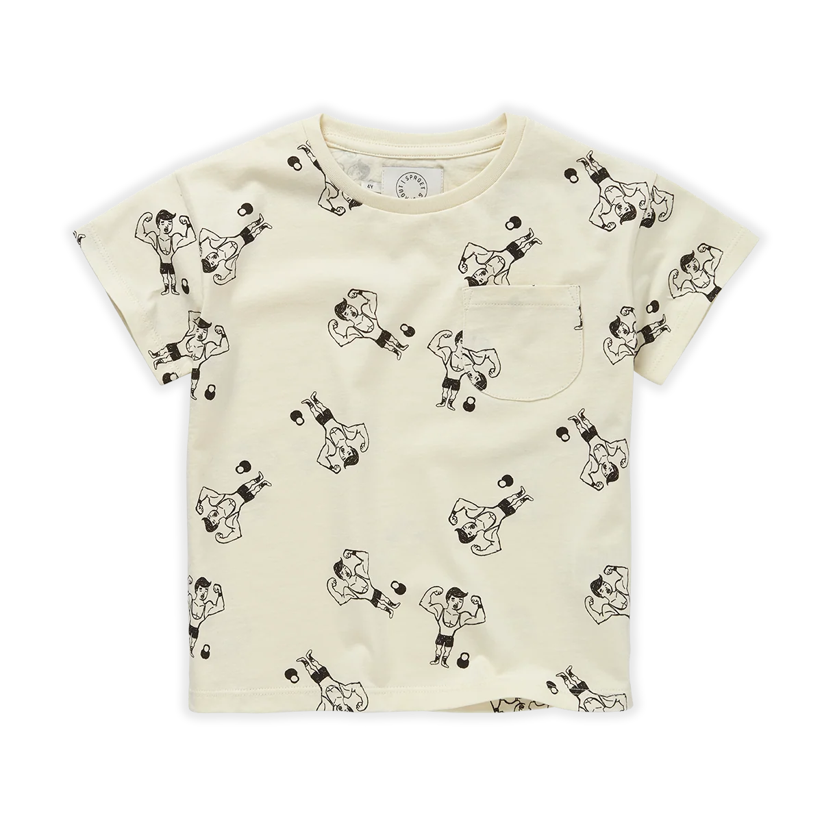 Camiseta con bolsillo estampado Hombre Forzudo- SPROET & SPROUT - Imagen 2