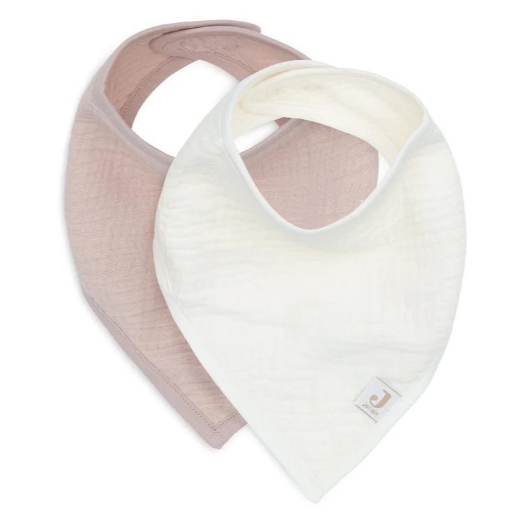Babero waterproof muselina Rosa Silvestre- Avena- JOLLEIN