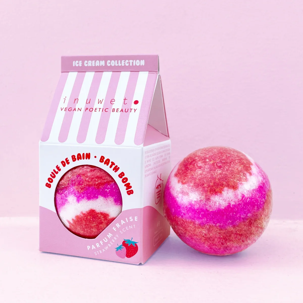 Bombas de Baño Colección Helado Aroma Fresa- INUWET - Imagen 4