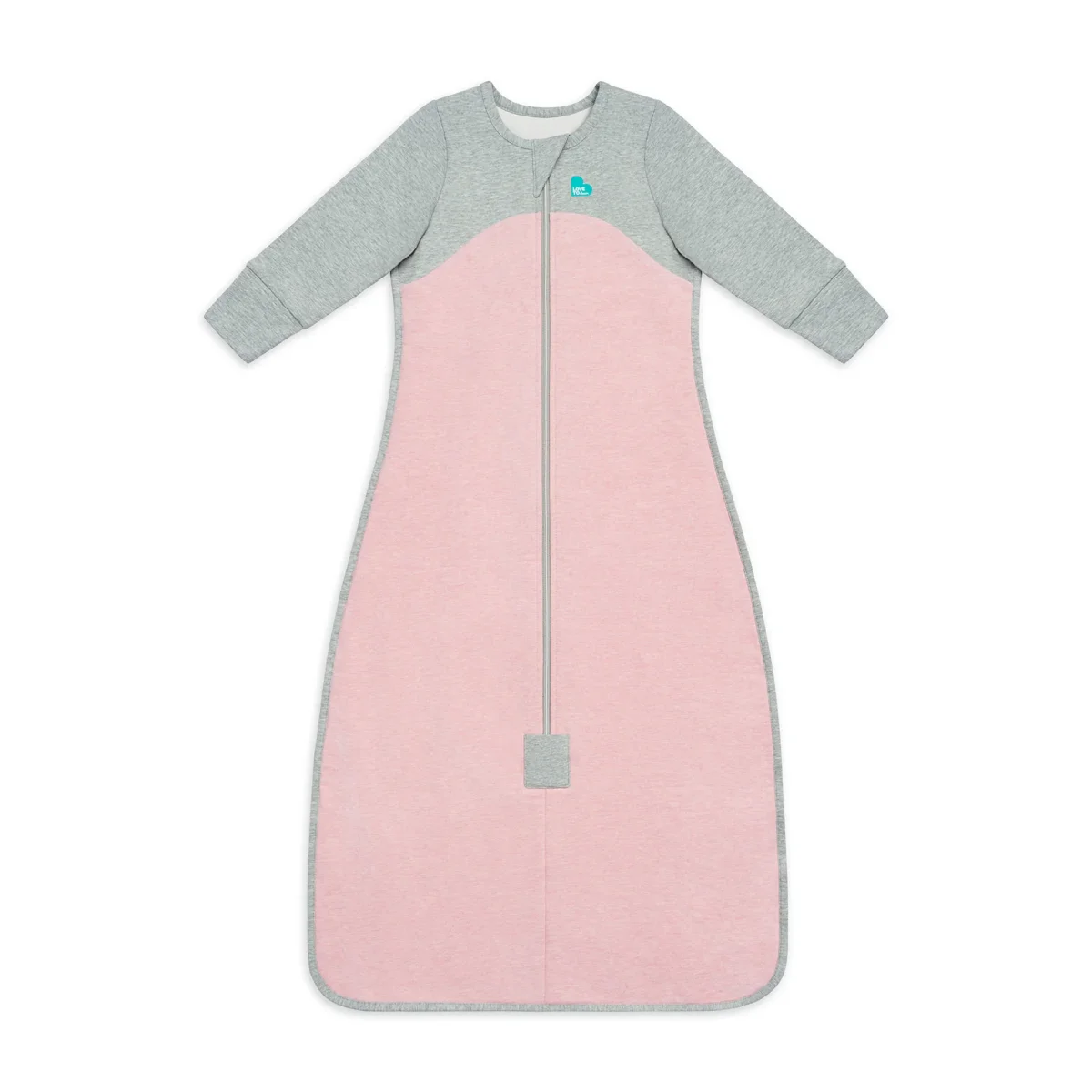 Saco de dormir manga larga 1.0 TOG algodón orgánico Rosa - Imagen 3