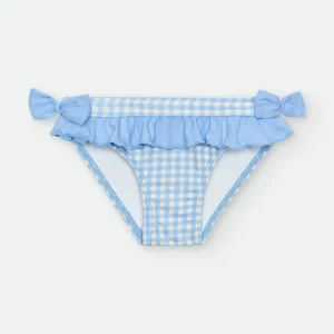 Bañador culetin niña Vichy azul- WATERLEMON