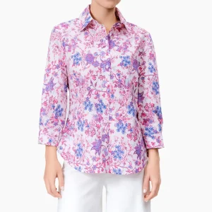 Blusa camisera recta estampada