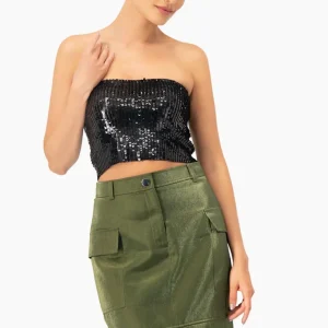 Top tubo de lentejuelas