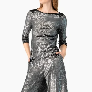 Blusa recta plata manga larga
