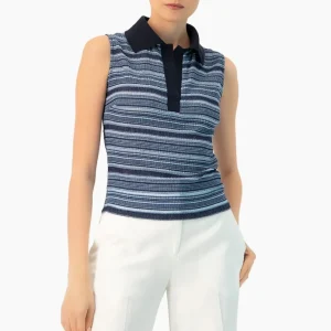 Blusa tejida de cuello camisero