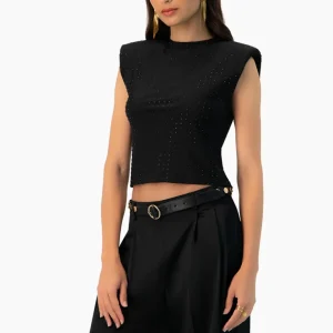 Blusa corta de hombro caido
