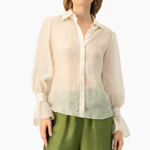 Blusa lisa camisera manga larga