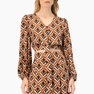 Blusa de amarre escote en V