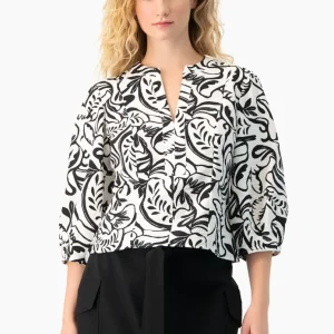 Blusa recta manga 3/4