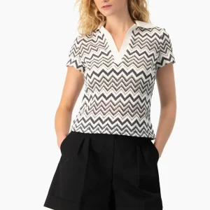 Blusa tejida manga corta