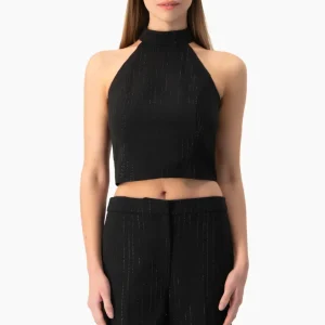 Top corto de cuello halter