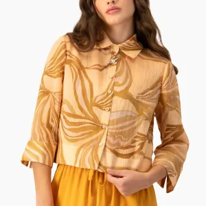 Blusa camisera estampada