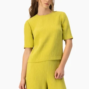 Blusa recta de cuello redondo