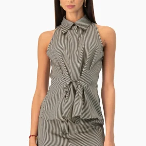 Blusa Ivonne rayada con cinta