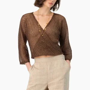 Blusa tejida Ivonne con escote V