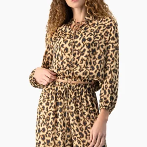 Blusa estampada Ivonne cuello alto