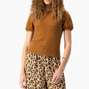 Blusa Ivonne tejida cafe