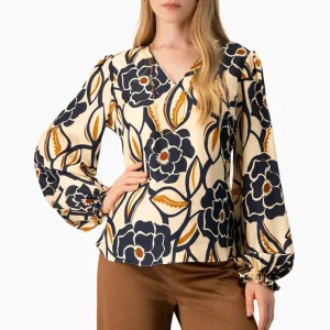 Blusa Ivonne estampada manga larga