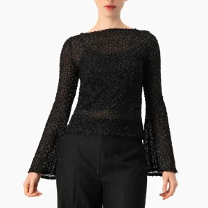 Blusa Ivonne manga larga acampanada