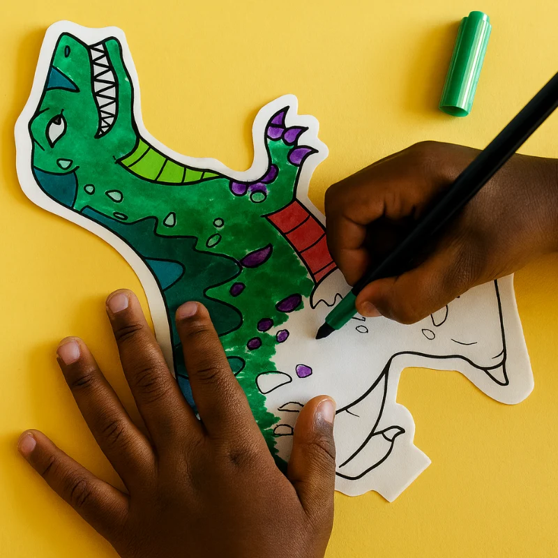 Inflables Dinosaurio más Pegatinas de Espuma-ARA CRÉATIVE - Imagen 4