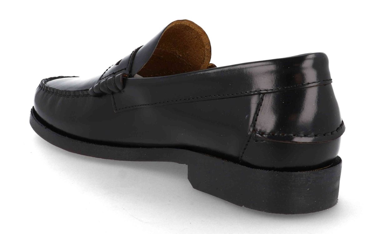 Mocasín de piel para hombre modelo 1013 en color negro y burdeos - Imagen 4