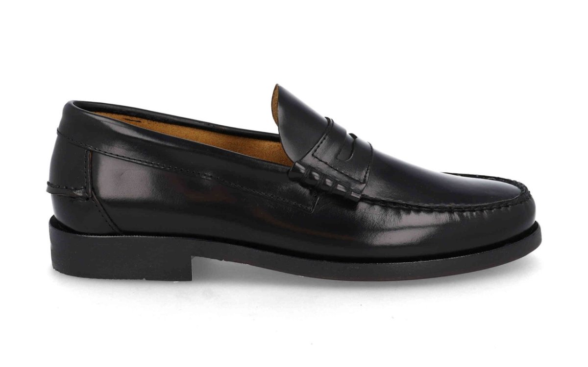 Mocasín de piel para hombre modelo 1013 en color negro y burdeos - Imagen 6