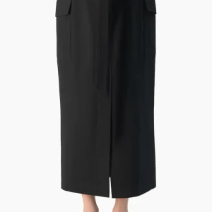 Falda larga color negro con cinta