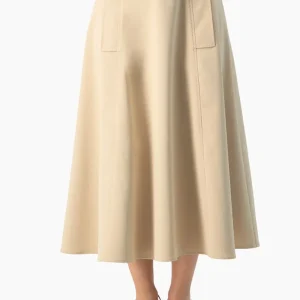 Falda Ivonne midi beige