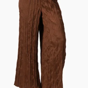 Pantalon de pierna amplia cafe