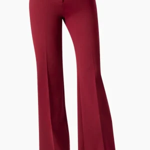 Pantalon recto color vino