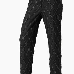 Pantalon recto con destruccion