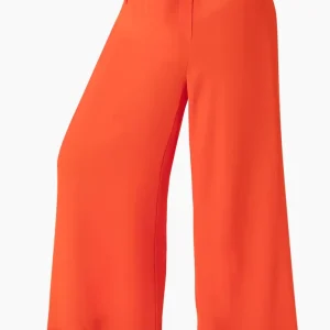 Pantalon naranja de pierna amplia
