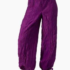 Pantalon morado con cintas