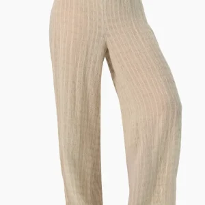 Pantalon pierna amplia color marfil