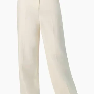 Pantalon recto color marfil