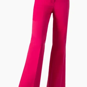 Pantalon liso semi campana fucsia