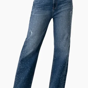 Jeans mom con destruccion