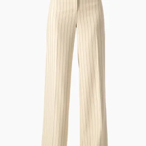 Pantalon a rayas de pierna amplia