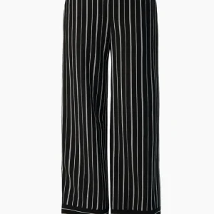 Pantalon a rayas pierna amplia