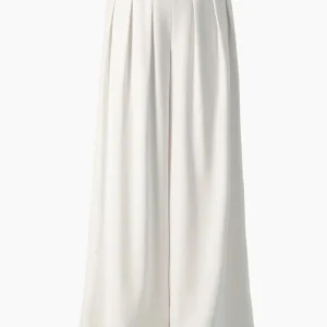 Pantalon blanco liso con pinzas