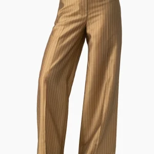 Pantalon rayado de pierna ancha