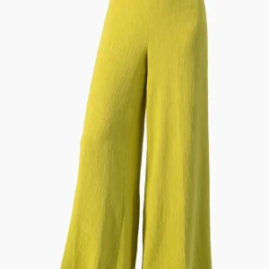 Pantalon amplio verde con pinzas
