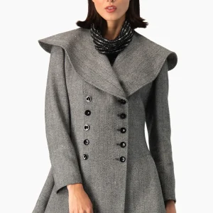 Saco Ivonne con solapa gris