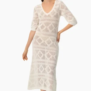 Vestido Off-White Calado