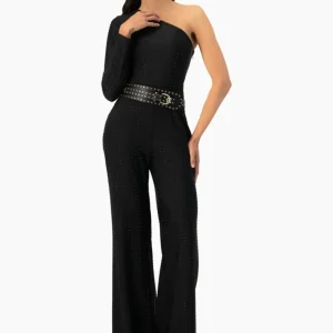 Jumpsuit negro pierna amplia