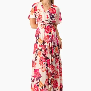 Maxi vestido cruzado escote en V