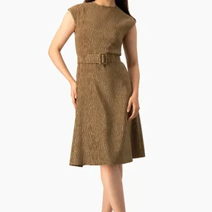 Vestido midi plisado