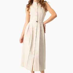 Vestido midi con botones