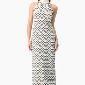 Vestido tejido cuello halter