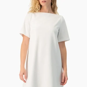 Vestido blanco corto linea A